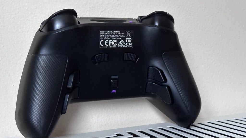 The controller's rear