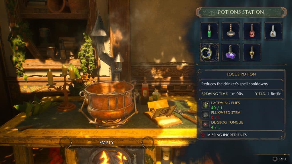 How to make a Focus Potion in Hogwarts Legacy