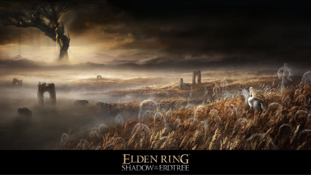 official art for shadow of the erdtree elden ring DLC release date and trailer