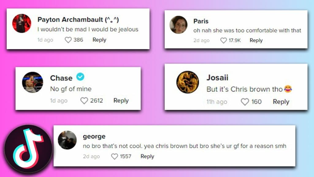 Chris Brown comments TikTok