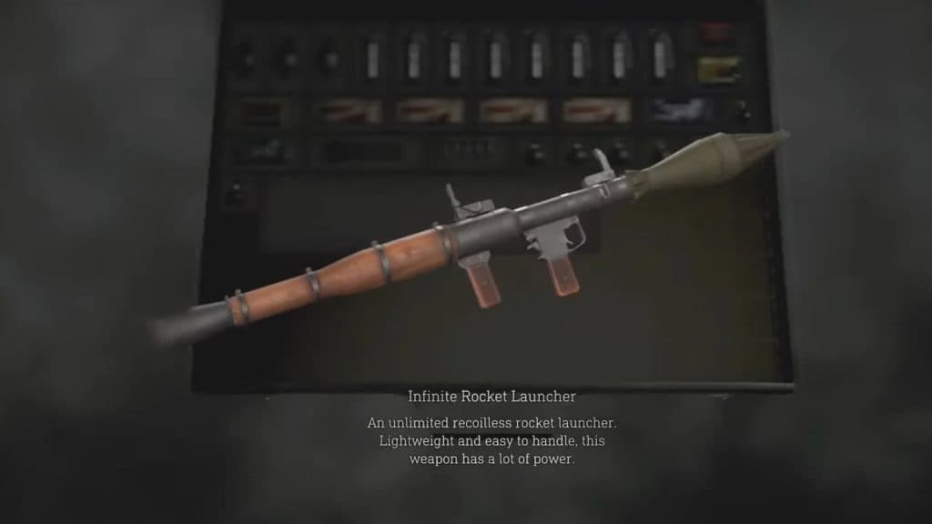 infinite rocket launcher in resident evil 4