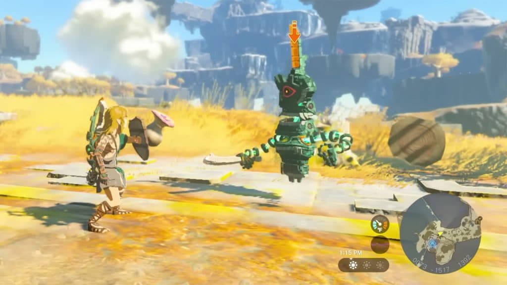 A Construct enemy in Zelda Tears of the Kingdom