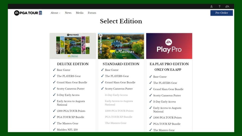 EA Play Rewards for EA SPORTS PGA TOUR Players - Electronic Arts