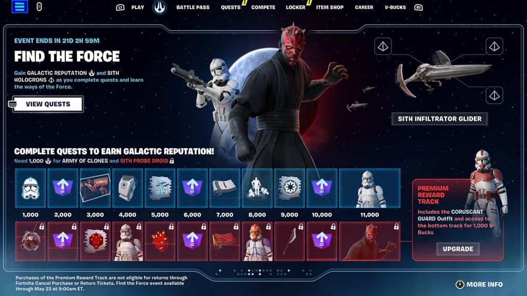 Fortnite update 24.30 patch notes: Star Wars event, new skins & weapons -  Dexerto