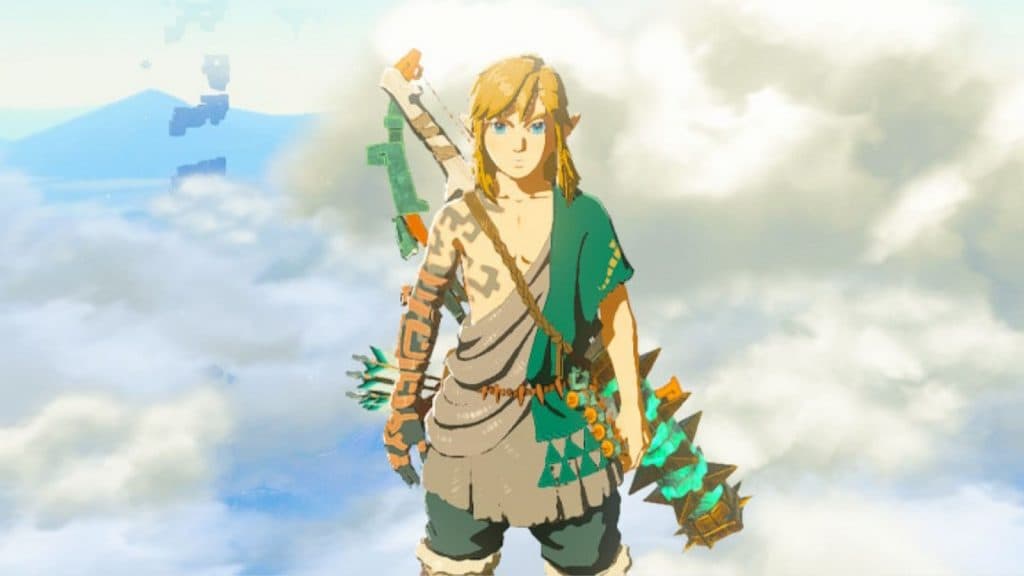 Link on a Sky Island in Tears of the Kingdom