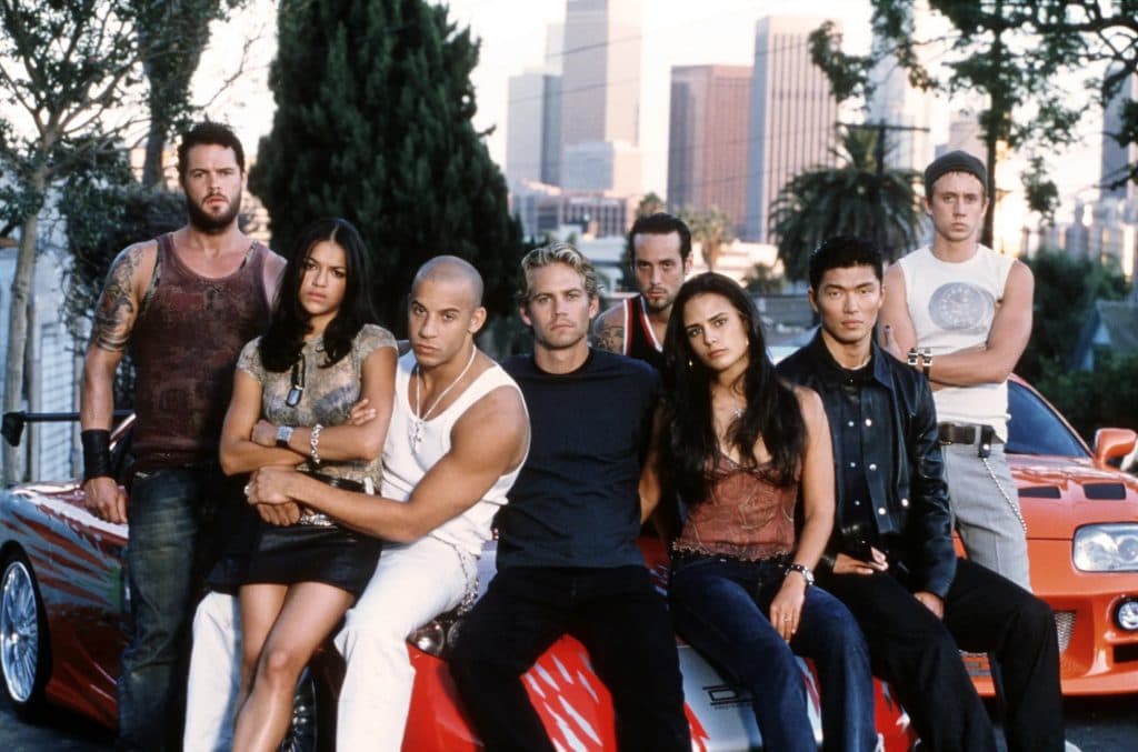 The cast of The Fast and the Furious