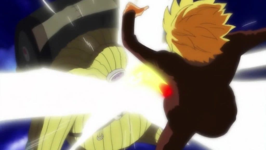 An image of Sanji using Collier Strike in One Piece
