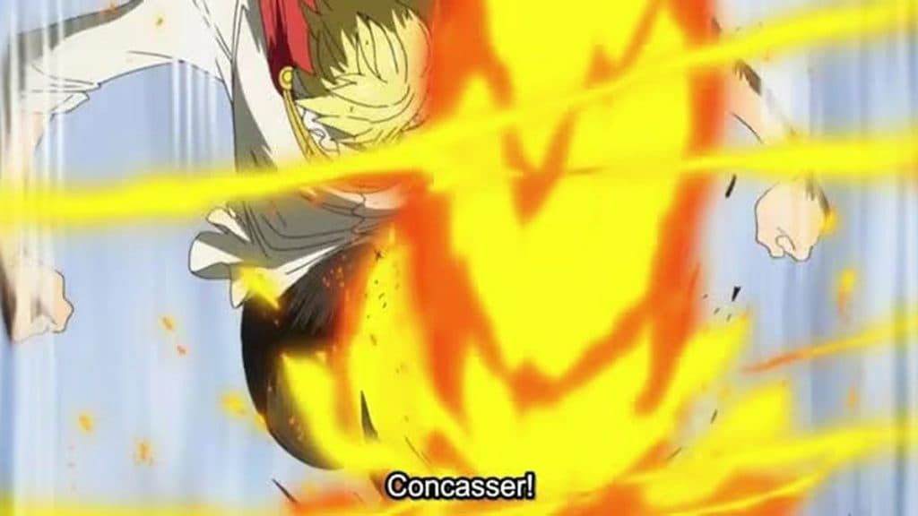 An image of Sanji's Diable Jambe in One Piece