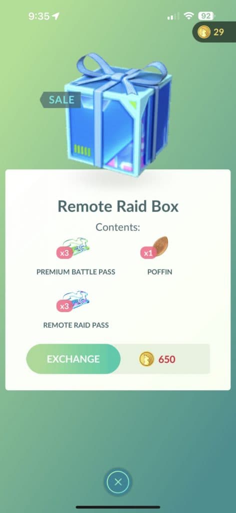 Pokemon Go Remote Raid Box