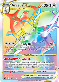 Pokemon Arceus VSTAR Rainbow Card