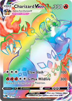 Pokemon Charizard VMAX Rainbow Card