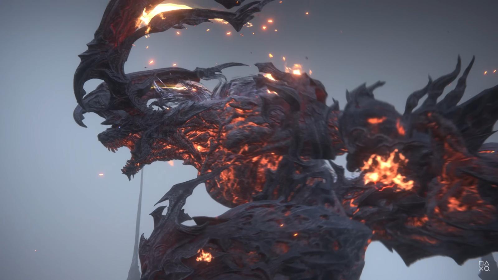 A screenshot of Ifrit from Final Fantasy 16