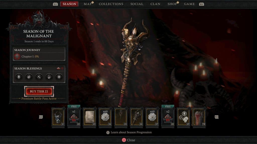 Diablo 4 Season 1 Battle Pass 61-70