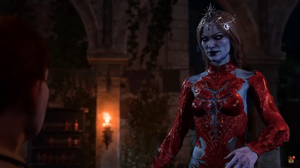 A screenshot of Orin the Red from Baldur's Gate 3 trailer