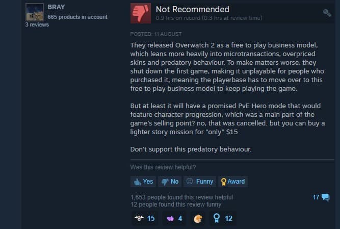 Overwatch 2 é bombardeado de críticas negativas no Steam - NerdBunker