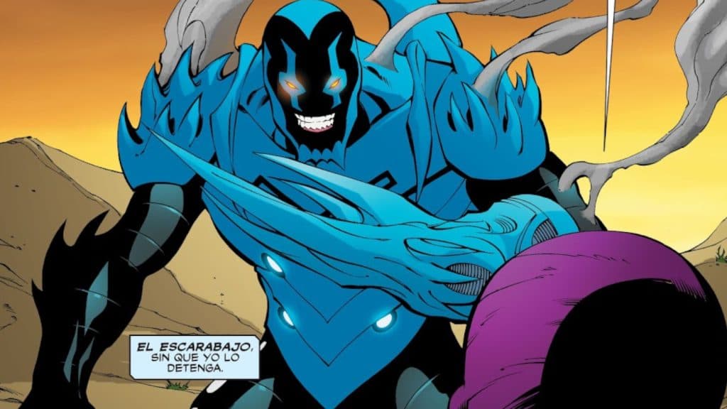 Blue Beetle shapeshifts into a fearsome new form.