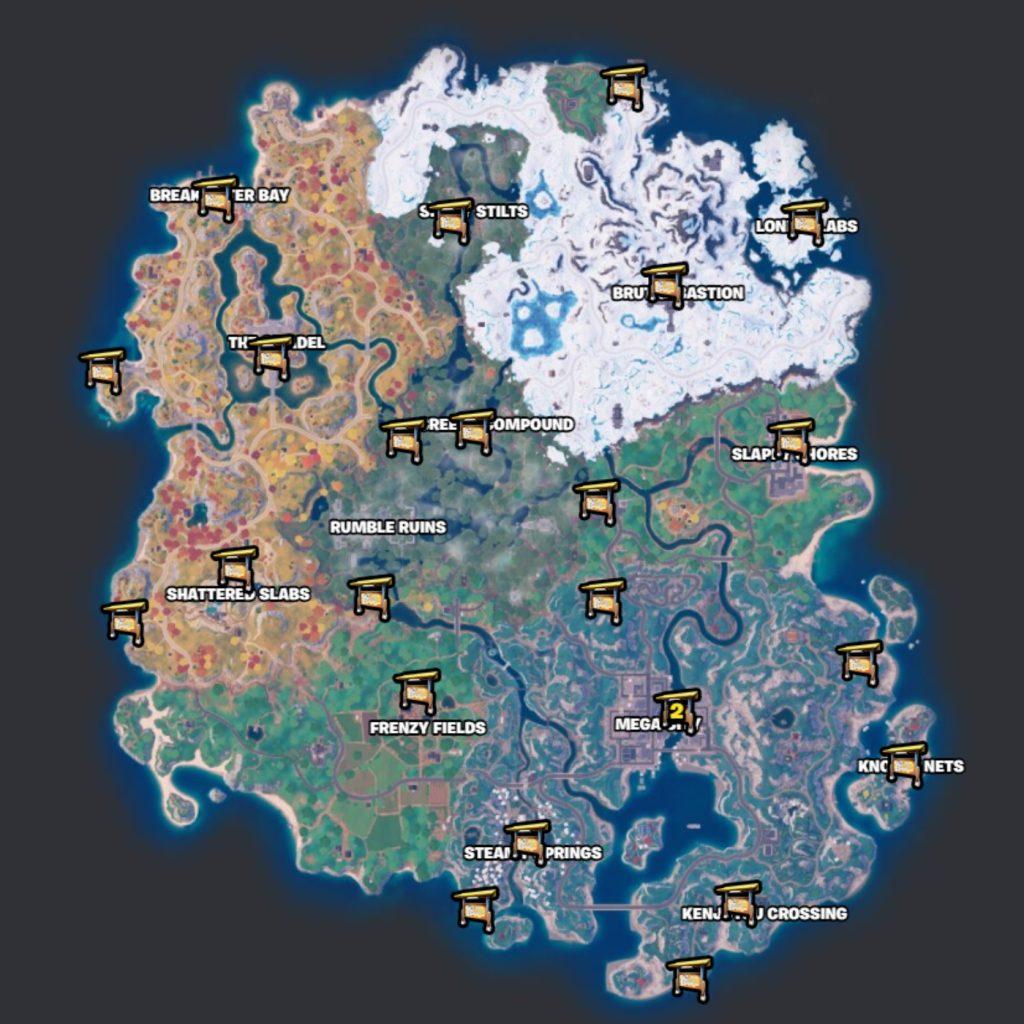 Job Boards locations in Fortnite Chapter 4