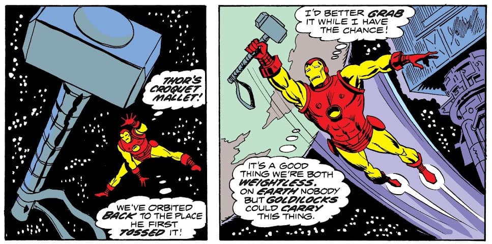 Iron Man recovers Mjolnir ins pace