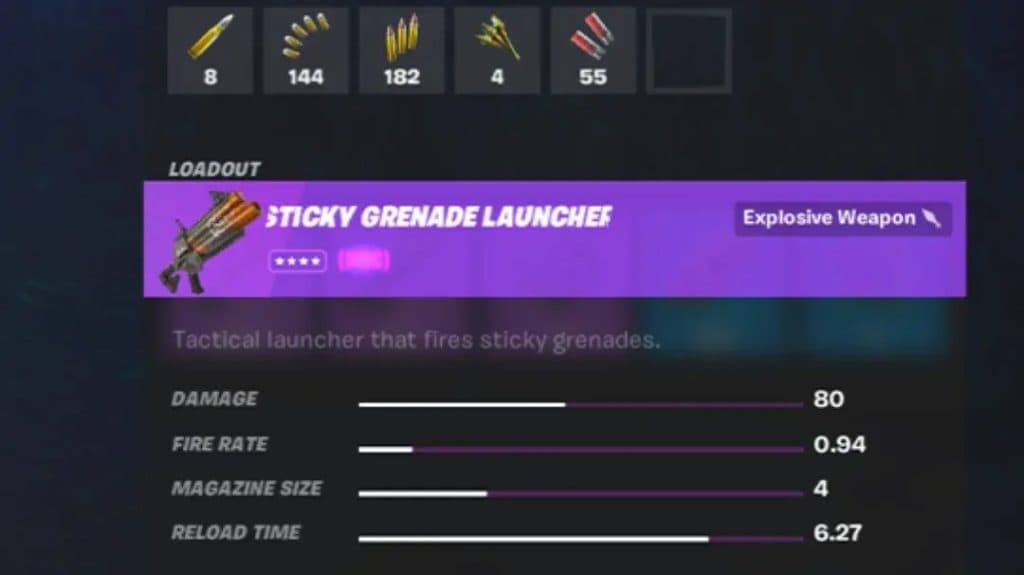 Sticky Grenade Launcher