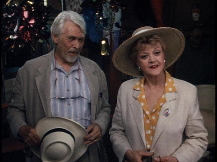 Jessica Fletcher and friend in Murder She Wrote