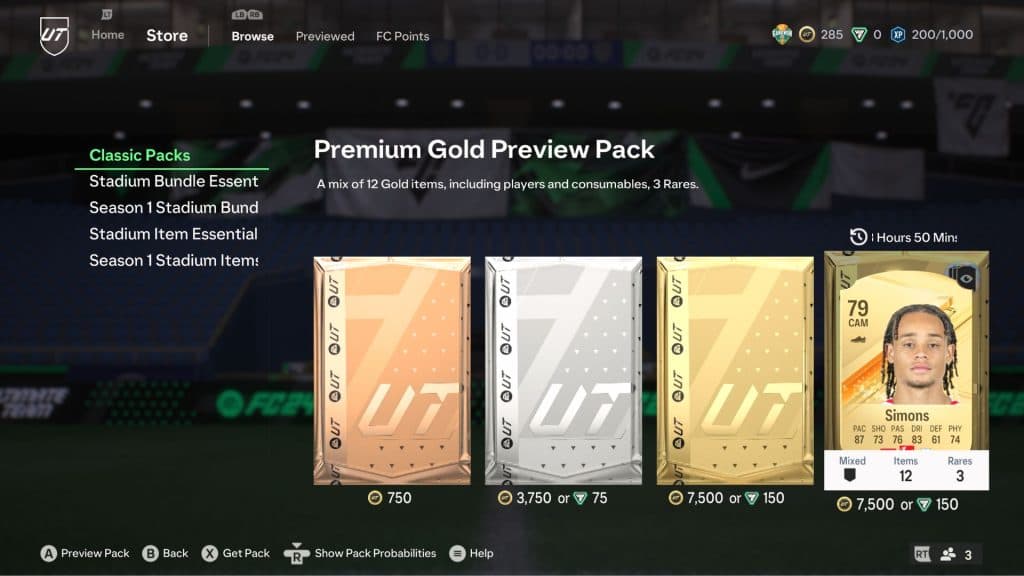 FC Points Prices for EA FC 24 Ultimate Team