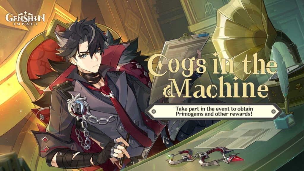 An image of the Cogs in the Machine event artwork in Genshin Impact.