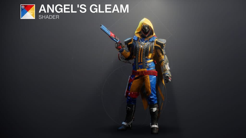 Angel's Gleam premium shader on Hunter in Destiny 2.