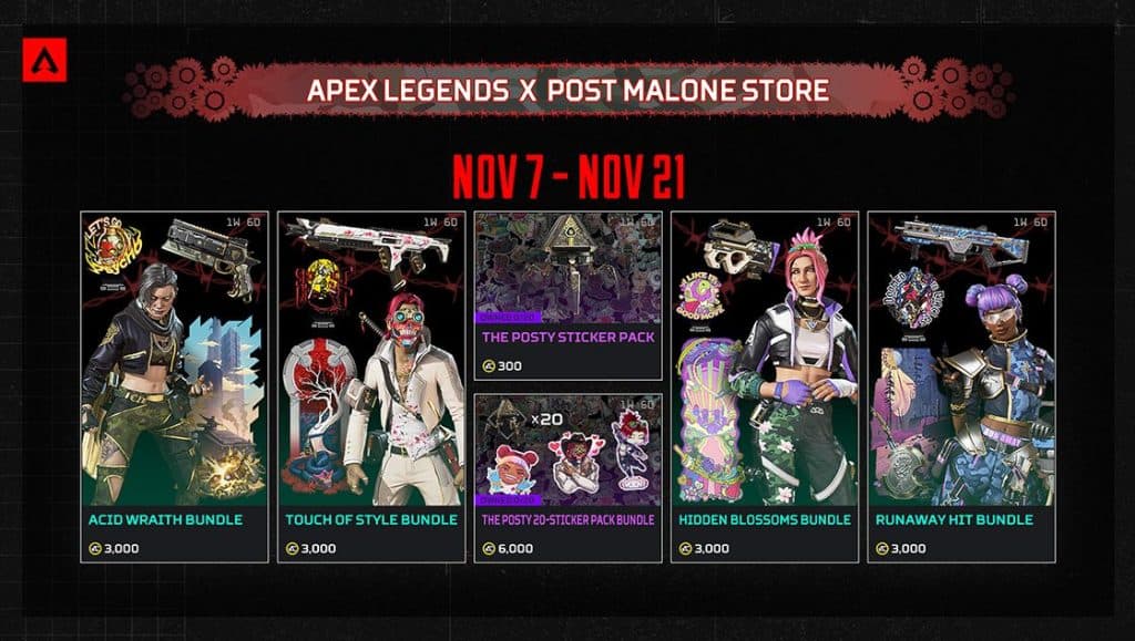 Apex Legends Post Malone event New LTM, unique skins, and more Dexerto