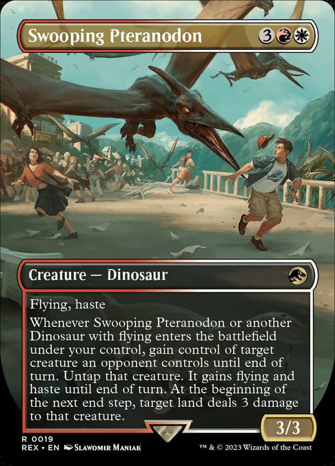 MTG Swooping Pteranodon about to deal fall damage
