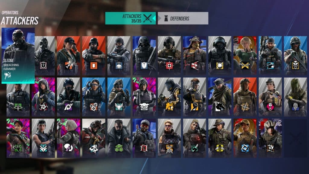 How many operators are in Rainbow Six Siege? All attackers & defenders