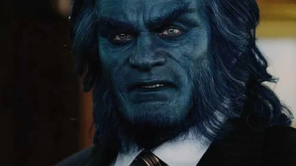 Kelsey Grammer's Beast, wearing a suit.