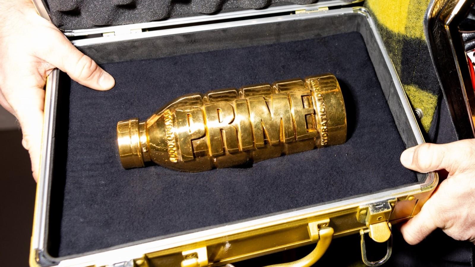 KSI & Logan Paul announce chance to win solid GOLD Prime bottle worth  £400k… but you have to crack into bulletproof case