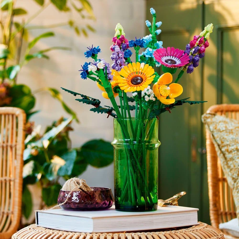 LEGO LOVE Flowers in Vase Black Stem FREE VASE Groom Bride Purpose