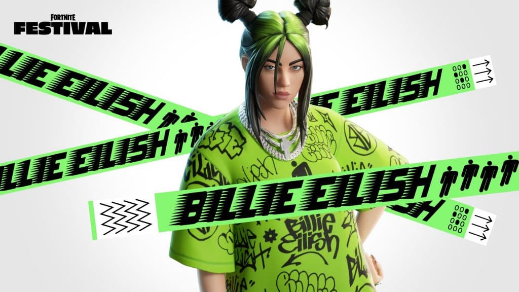 Скин Billie Eilish Green Roots для Fortnite для 3-го сезона фестиваля.