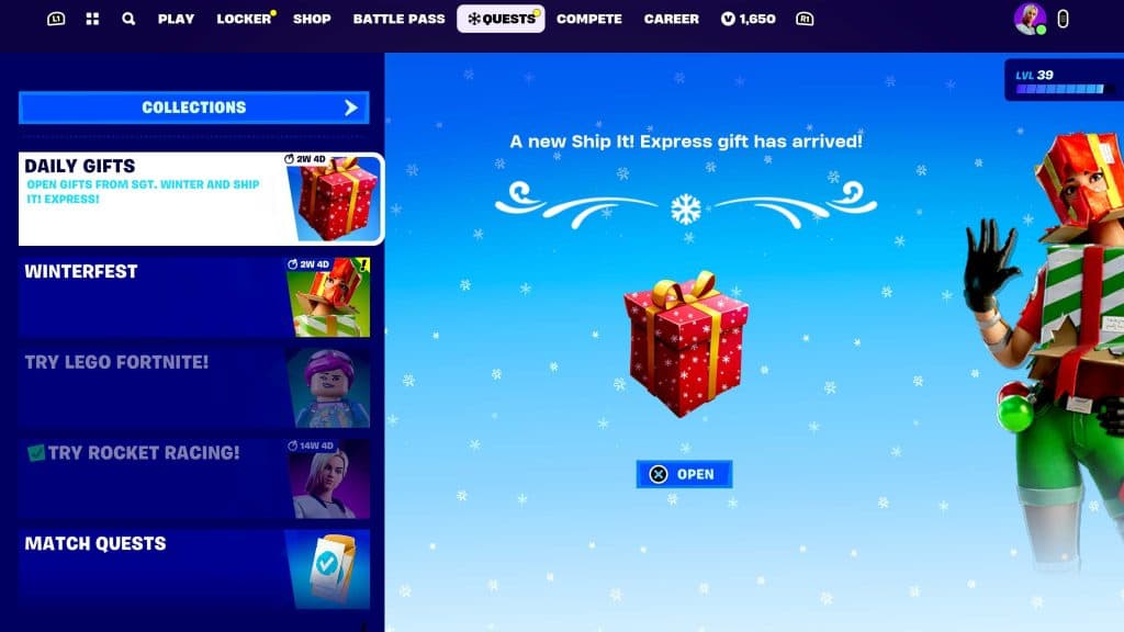 All Fortnite Winterfest 2023 gifts and how to get them Dexerto
