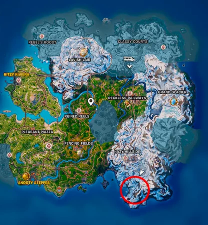 Fortnite Krampus location in Winterfest 2023.