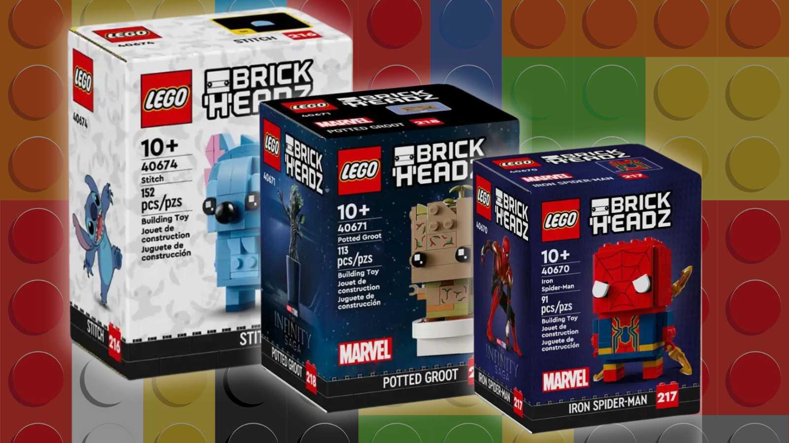 New February 2024 Brickheadz lineup includes Knuckles, Shadow, Stitch, a  Potted Groot and Iron Spider-Man - Jay's Brick Blog