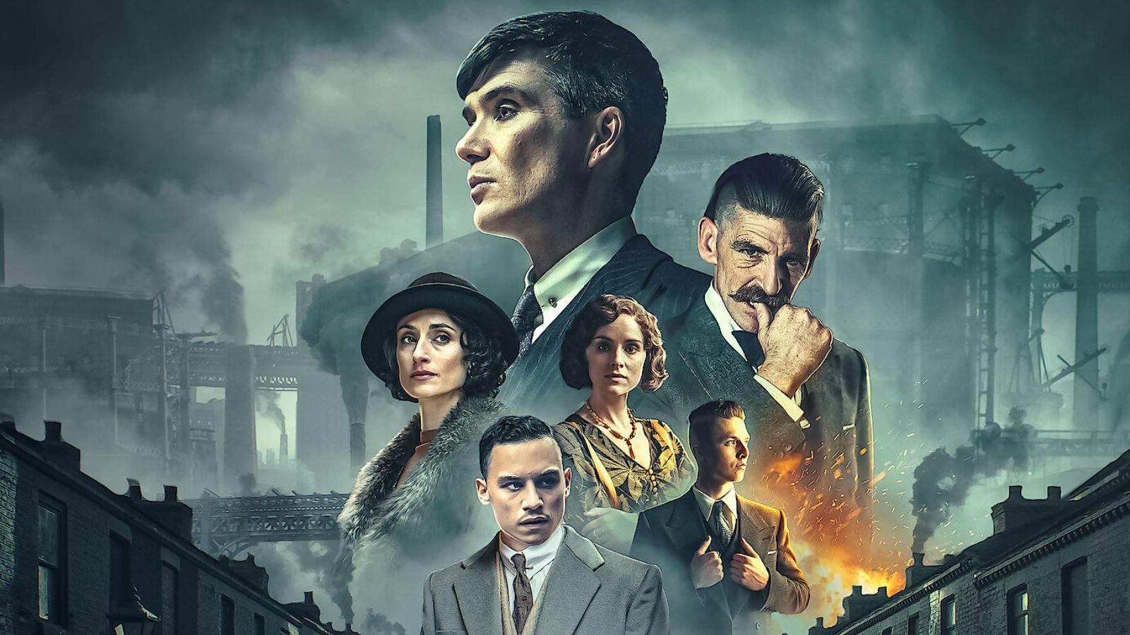 The cast of Peaky Blinders in a poster.