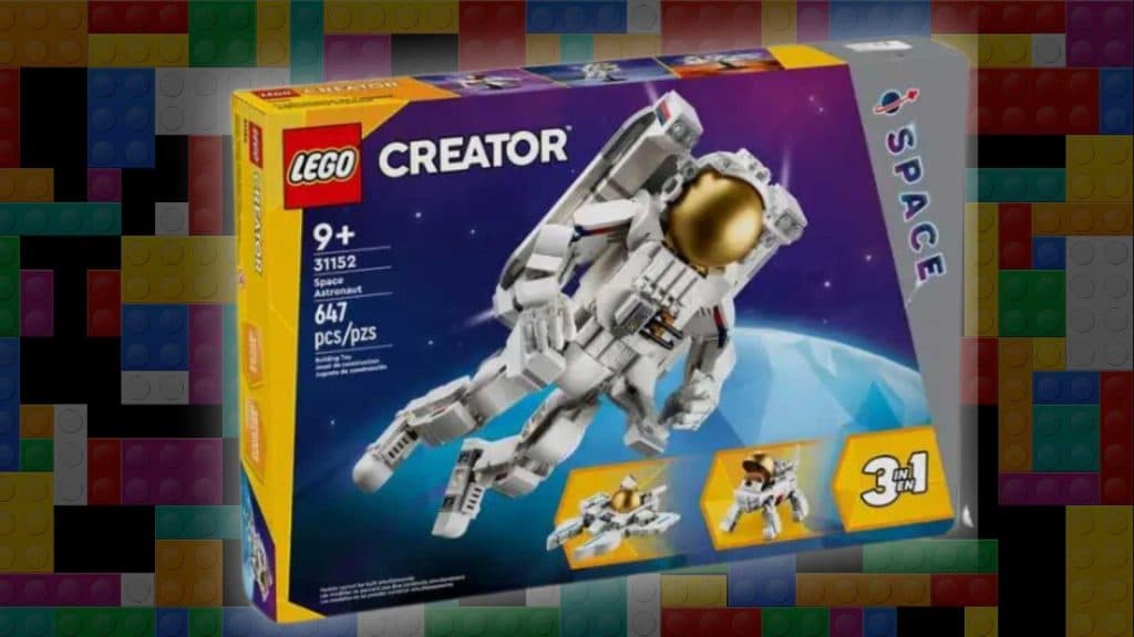 LEGO Creator 3in1 Space Astronaut on LEGO background