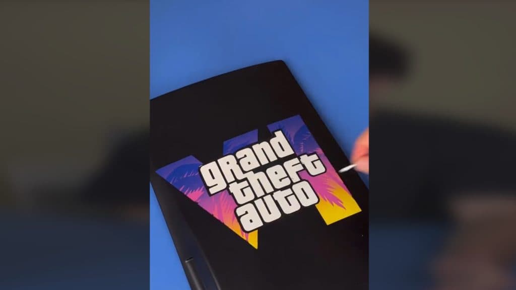 PS5 faceplate with GTA 6 art