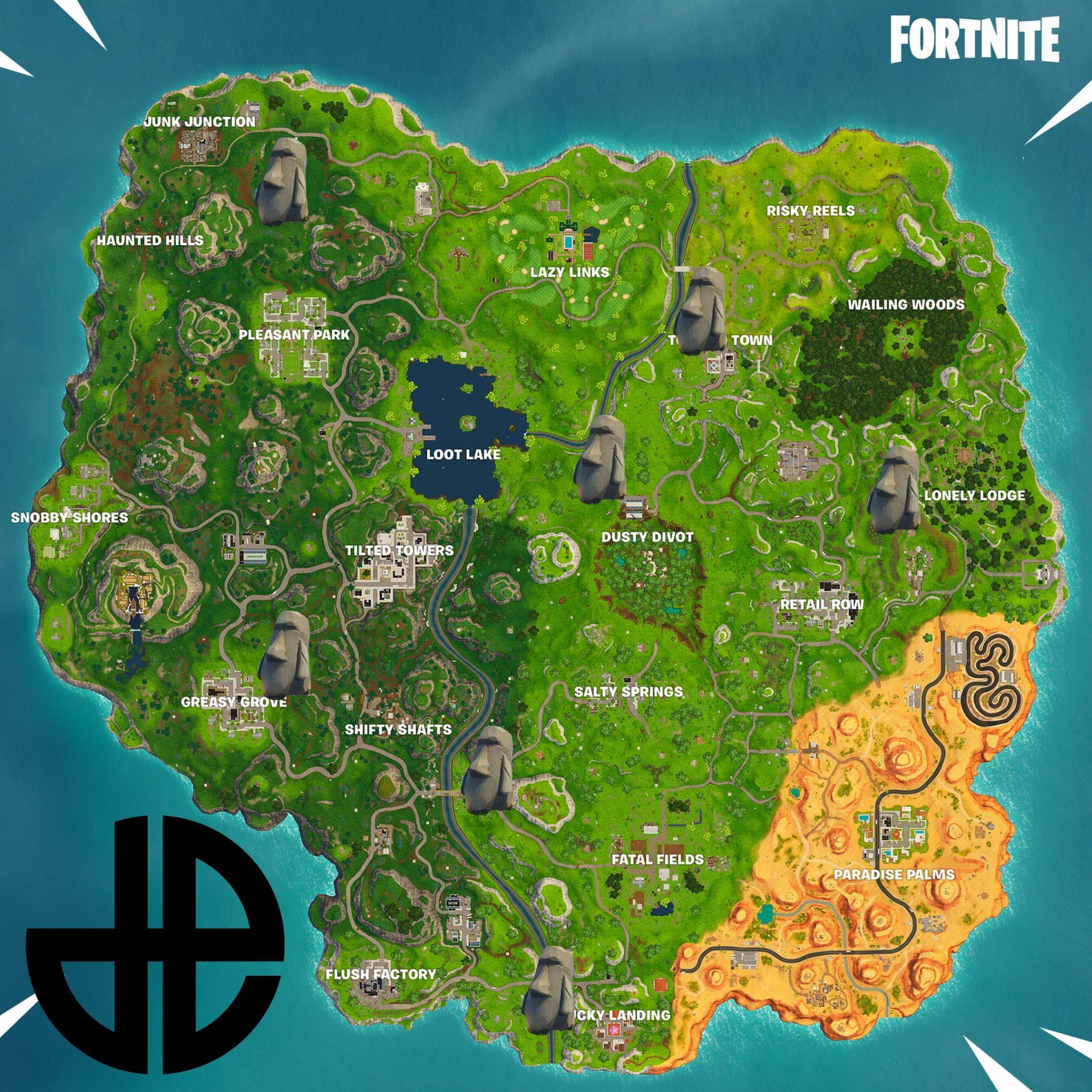 All Stone Head Locations for the “Visit Different Stone Heads” Fortnite ...