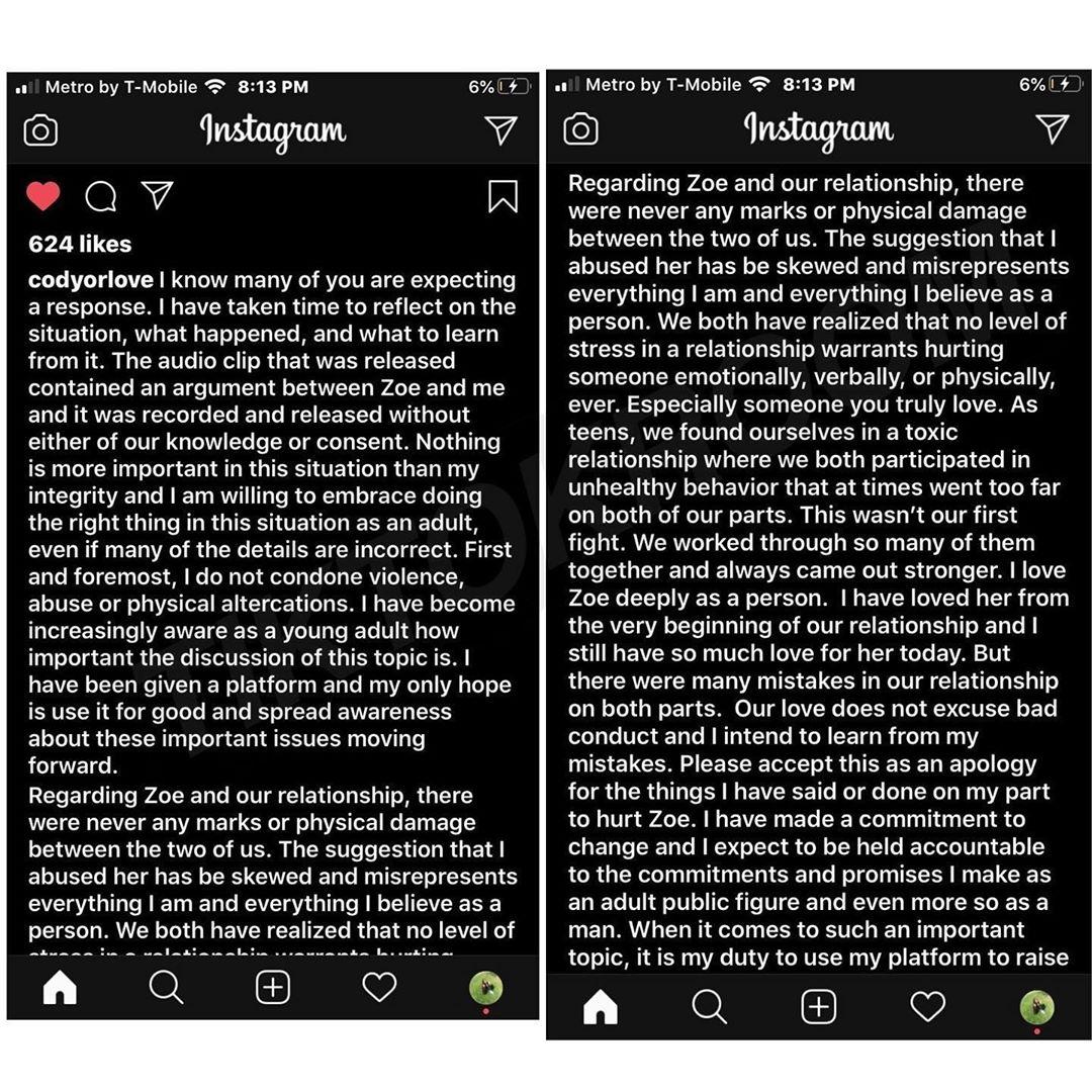 TikTok’s Cody Orlove responds to Zoe Laverne abuse accusations - Dexerto