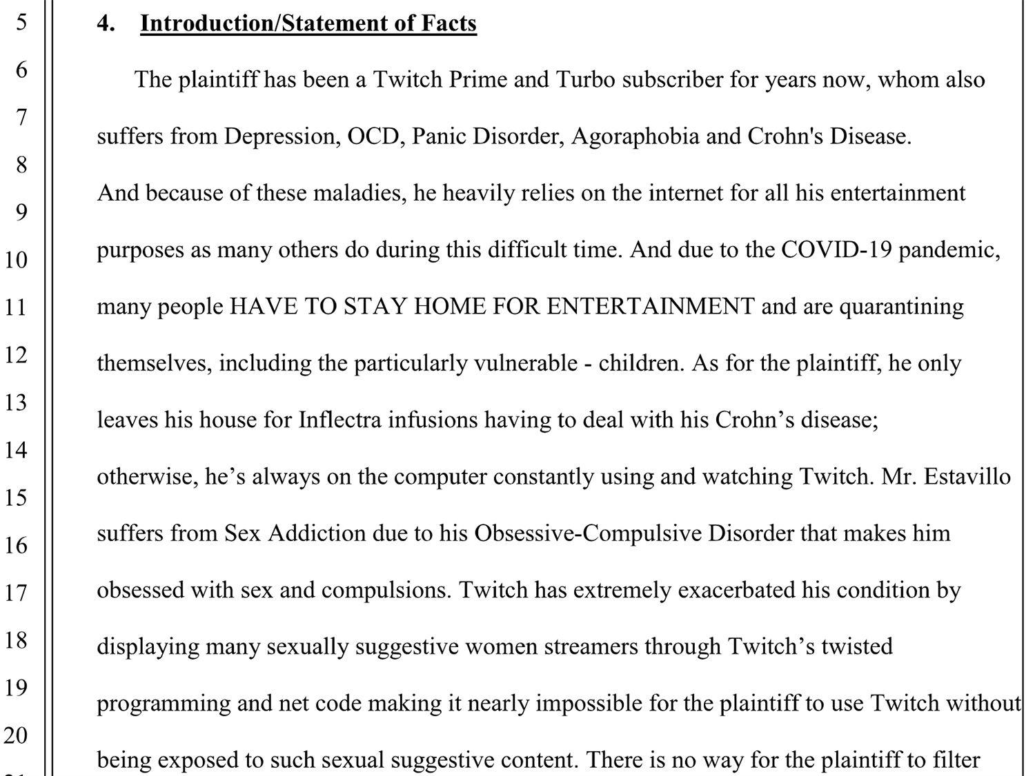 Twitch lawsuit Erik Estavillo