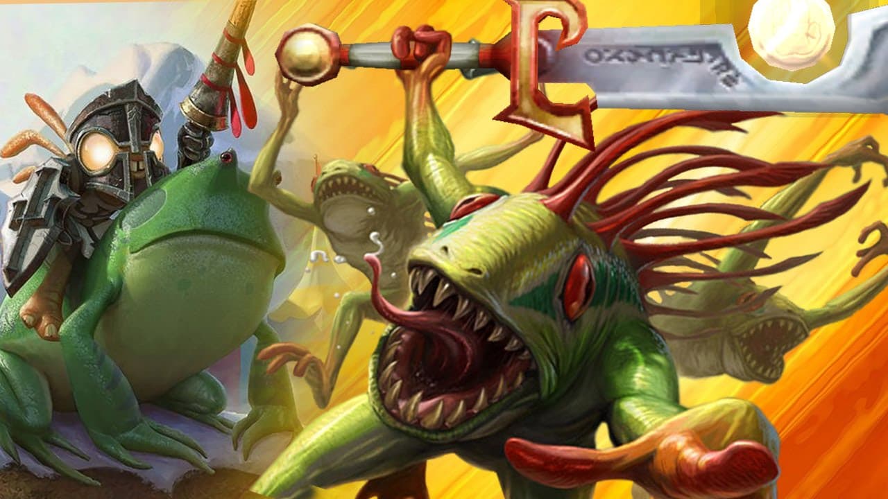 Murlocs charge forward in Hearthstone.