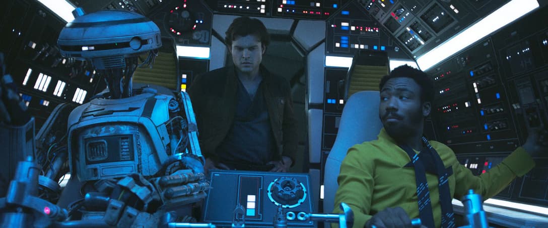 Lando and Han Solo on the Falcon