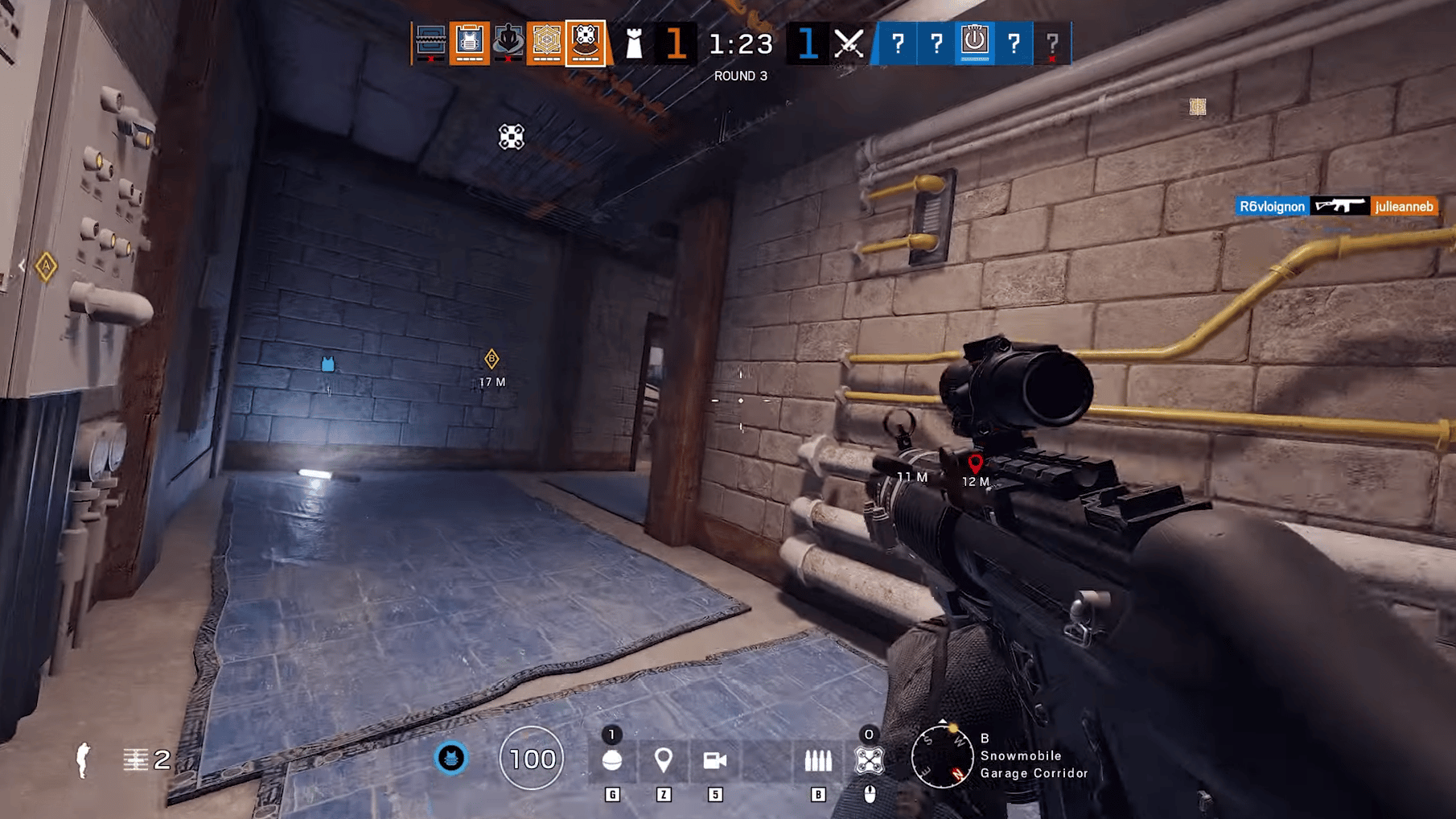 Snowmobile Garage Corridor on Chalet rework in Rainbow Six Siege