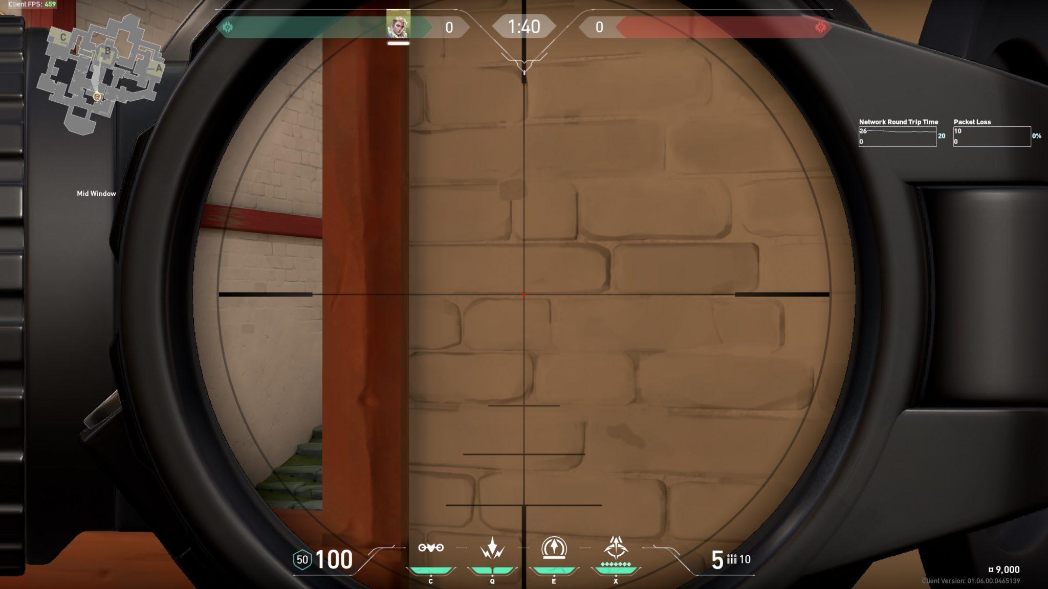Valorant player scoped in on operator