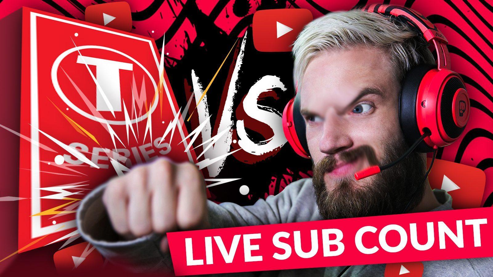 Top 50  Live Sub Count - PewDiePie VS T-Series & More!  Welcome to  the Top 50 Most Subscribed Channels on  24/7 Live Stream! This  educational stream is a real-time