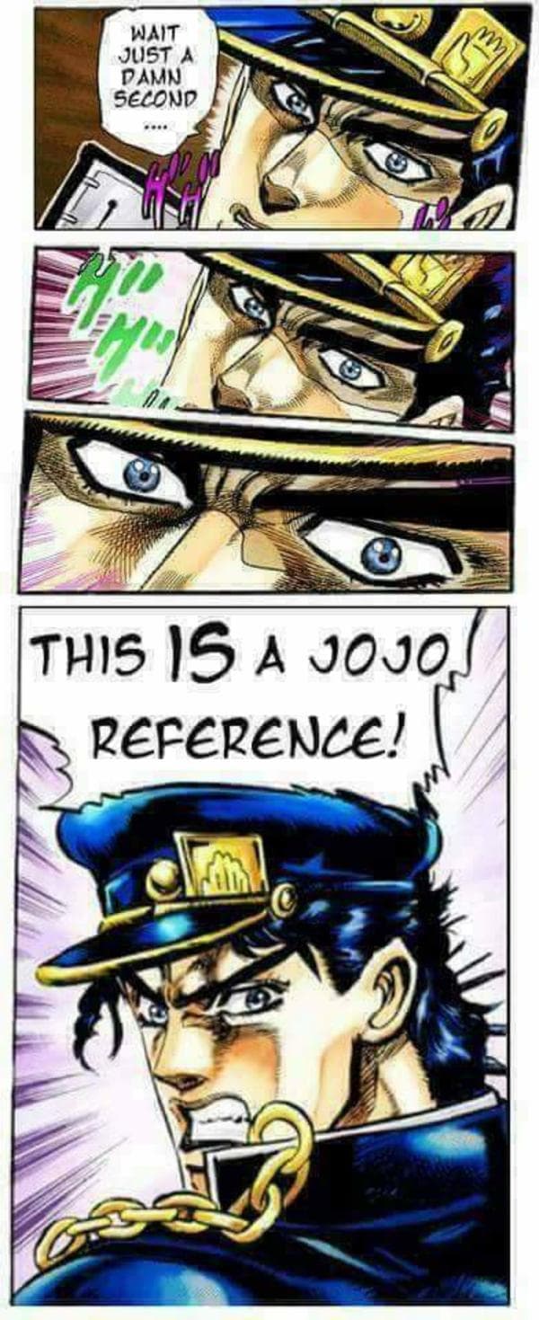 Jojo reference in anime 
