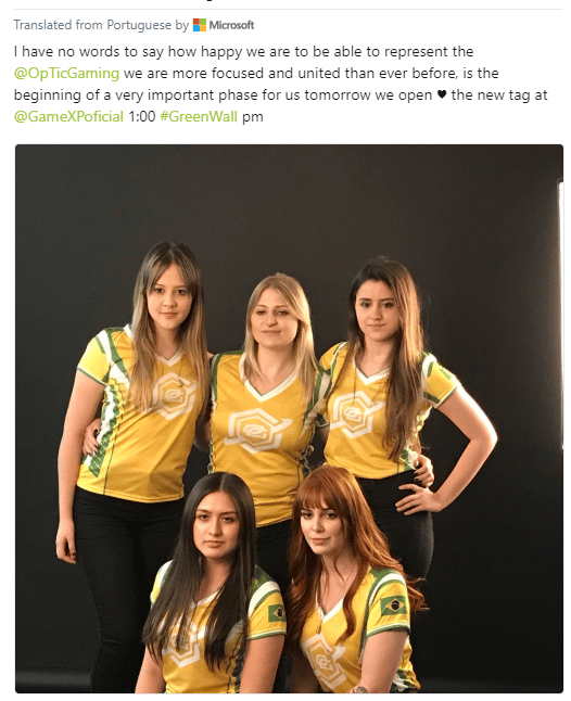 OpTic Gaming Introduces Female Brazilian CSGO Team - Esports Talk